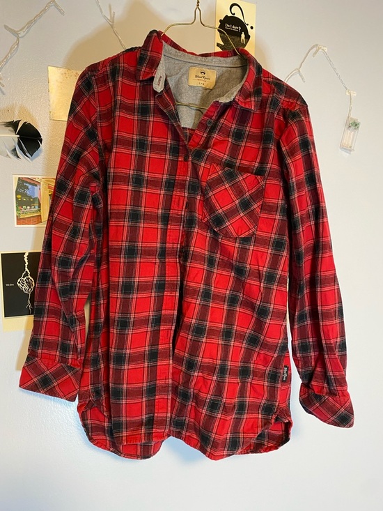 Tops - Red & Black Plaid Button-Up Shirt
